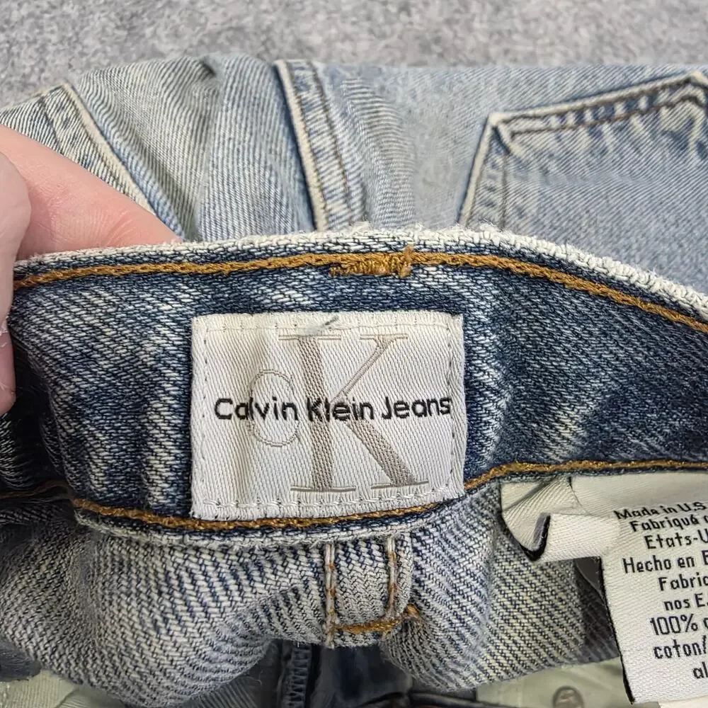 Vintage 90s Calvin Klein Jeans Mens 31x34 Blue Easy Fit Stonewash‎ Denim USA